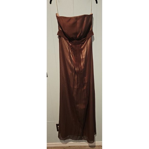 Nikolia Maids Bridesmaid Formal Prom Dress Brown See Pics For Size - Picture 1 of 5